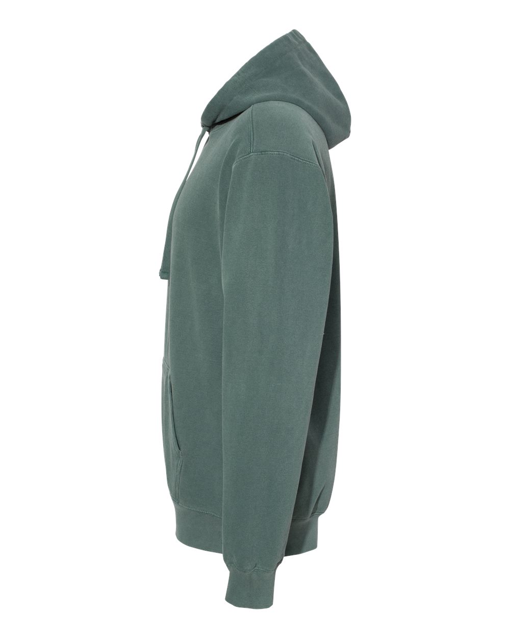 Left View of Blue Spruce Garment-Dyed Hooded Sweatshirt - 1567