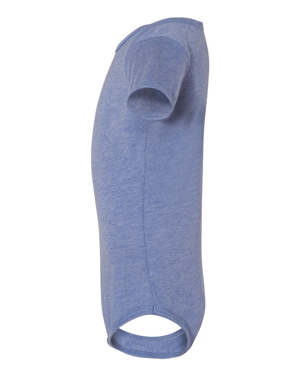 Left View of Blue Triblend Infant Triblend Short Sleeve One Piece - 134B