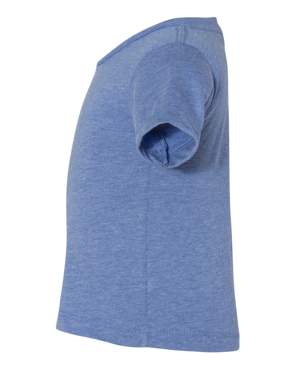 Left View of Blue Triblend Infant Triblend Tee - 3413B