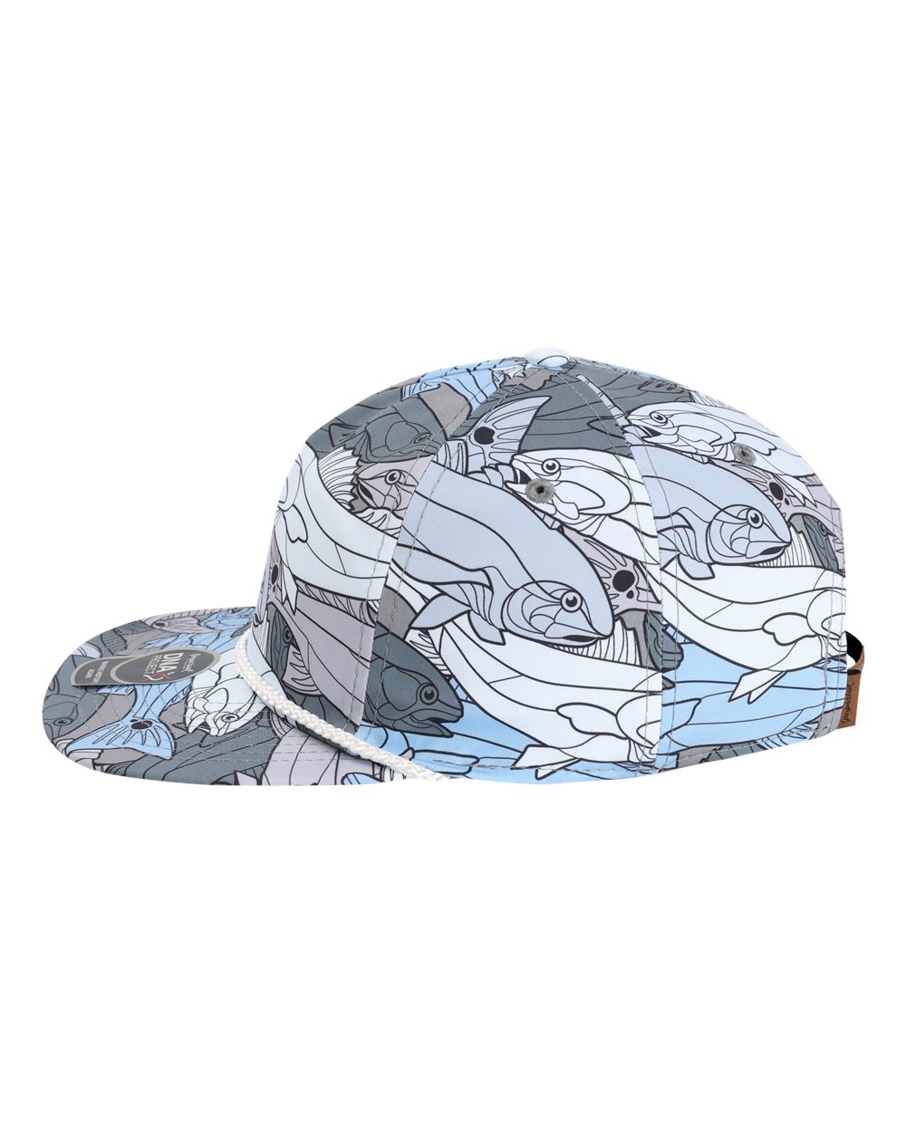 Left View of Blue/ White The Golden Hour Cap - DNA014