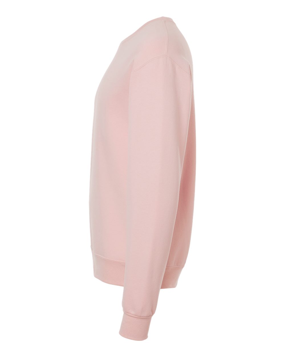 Left View of Blush Pink Ultimate CVC Crewneck Sweatshirt - IC48MR