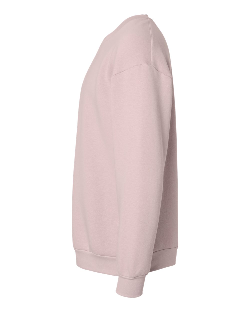 Left View of Blush ReFlex Fleece Crewneck Sweatshirt - RF496