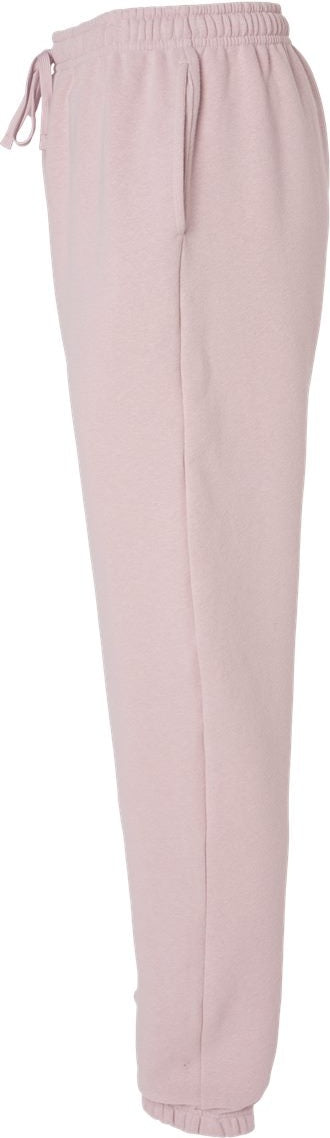 Left View of Blush ReFlex Fleece Sweatpants - RF491