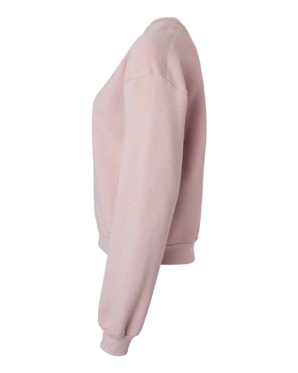 Left View of Blush ReFlex Women's Fleece Crewneck Sweatshirt - RF494