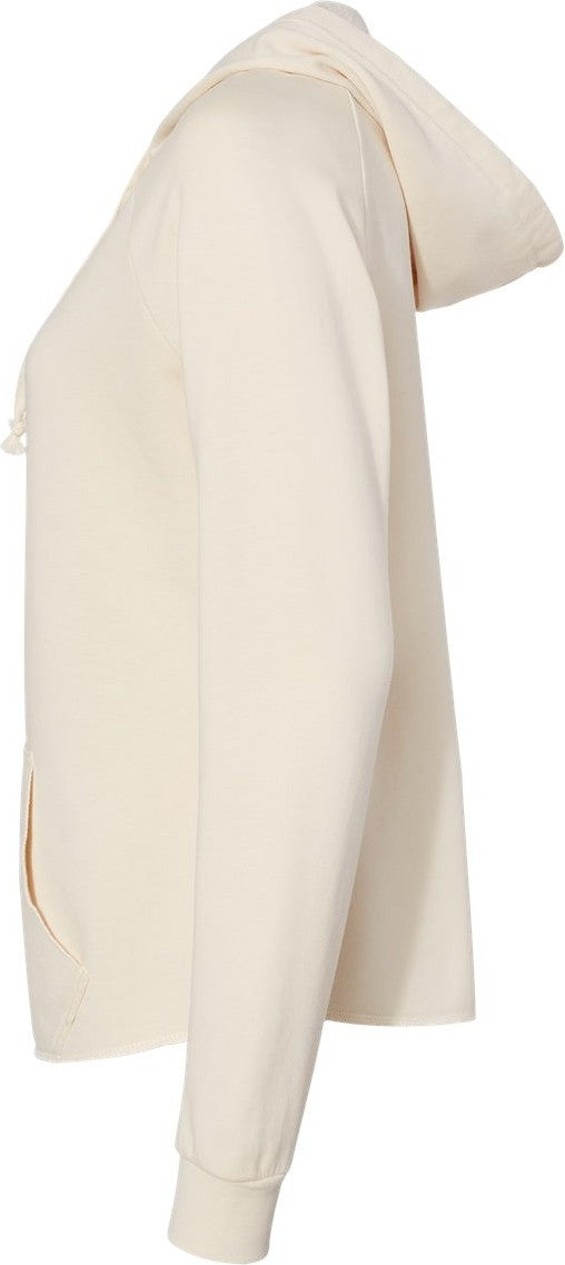 Left View of Bone Women's California Wave Wash Full-Zip Hooded Sweatshirt - PRM2500Z