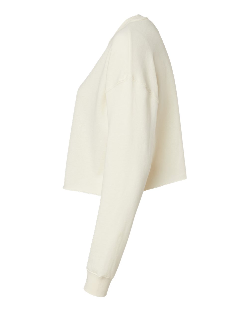 Left View of Bone Women's Lightweight Crop Crewneck Sweatshirt - AFX24CRP