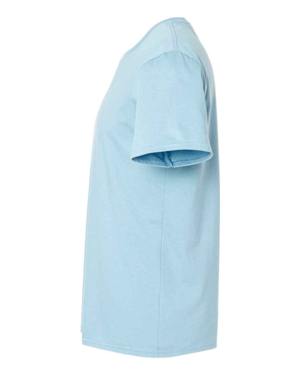 Left View of Breezy Blue Premium Cotton T-Shirt - 570MR