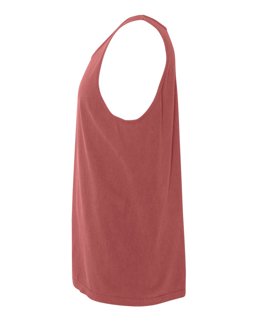 Left View of Brick Garment-Dyed Heavyweight Tank Top - 9360