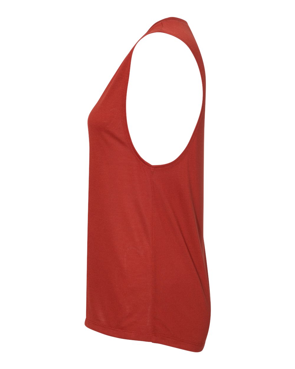 Left View of Brick Women's Flowy Scoop Muscle Tank - 8803