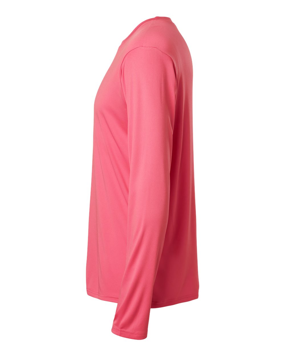 Left View of Bright Pink Pro-Lock Performance Long Sleeve T-Shirt - 48400