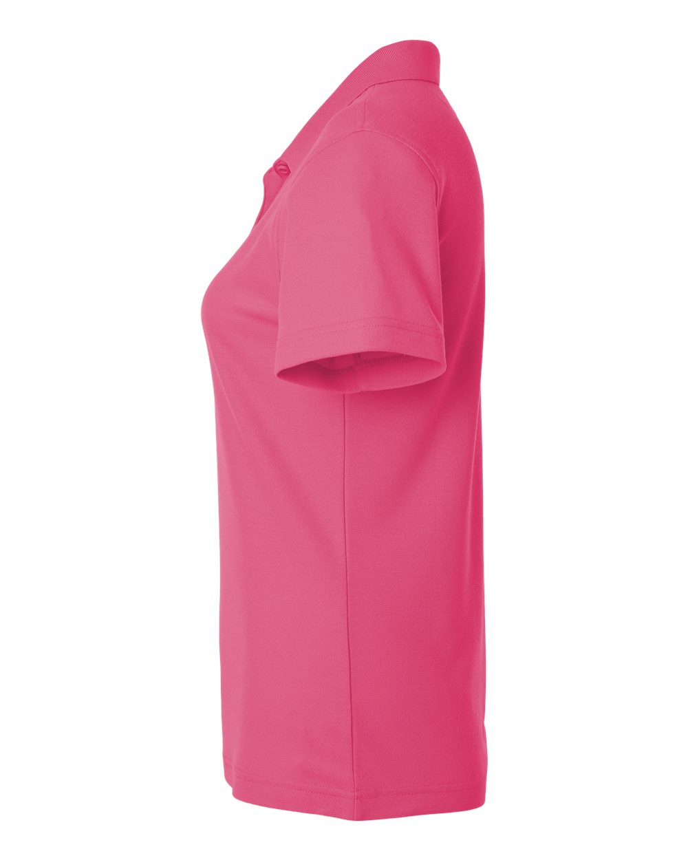 Left View of Bright Pink Women's Pique Polo - 62800L