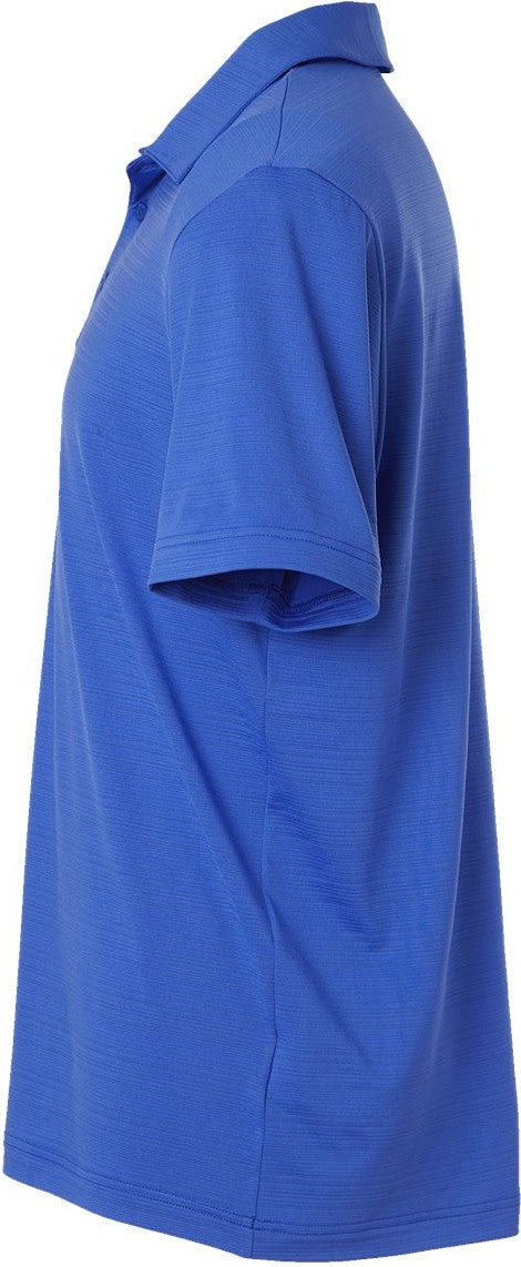Left View of Bright Royal Textured Stripe Polo - A704