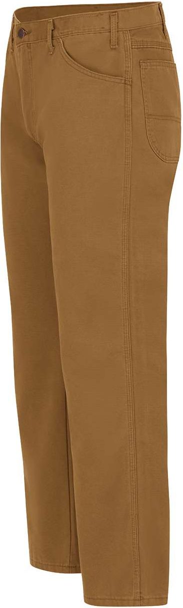 Left View of Brown Duck - 32I Industrial Duck Carpenter Jeans - LU23