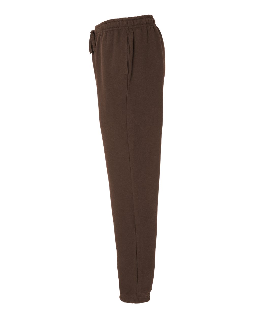 Left View of Brown ReFlex Fleece Sweatpants - RF491