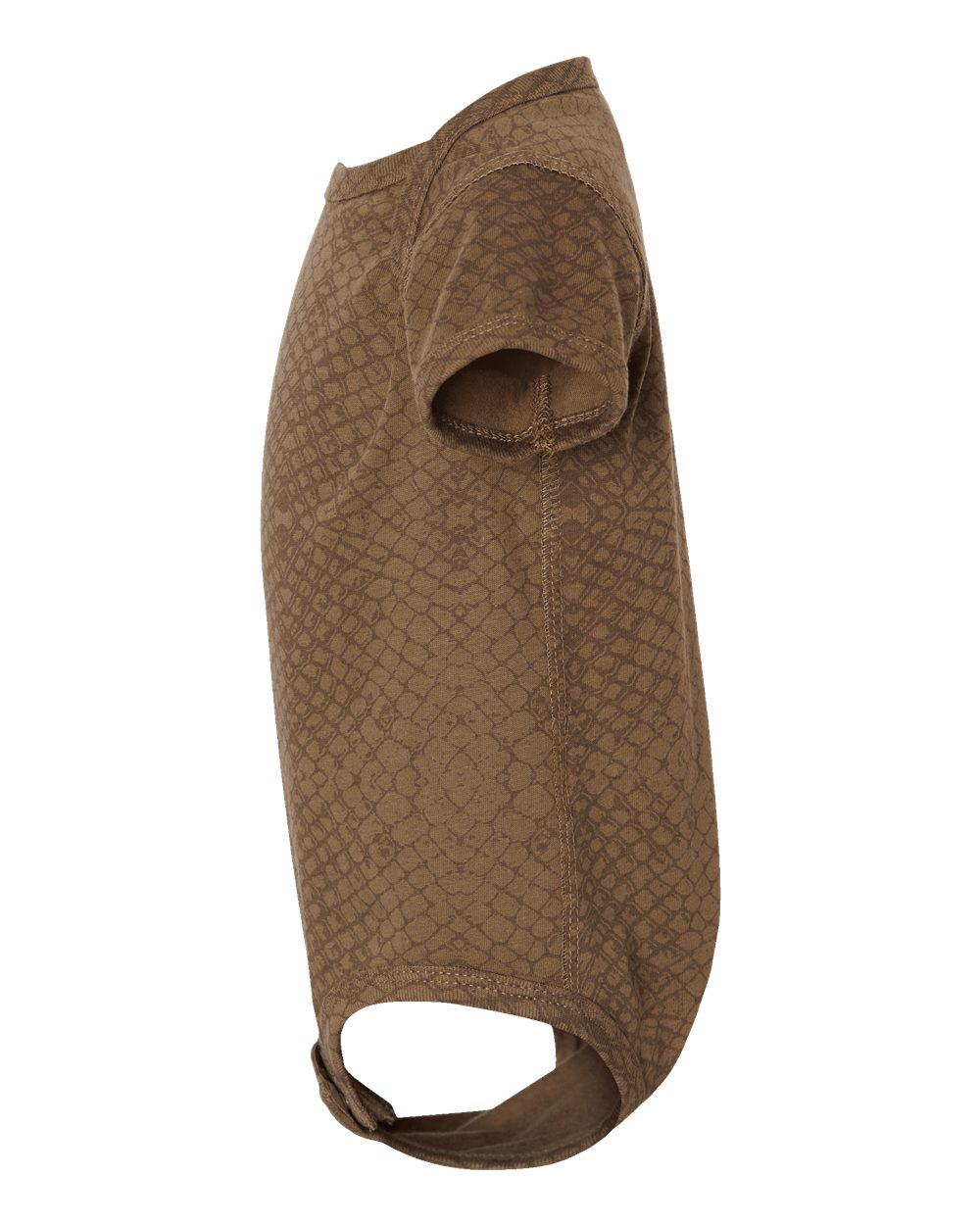 Left View of Brown Reptile Infant Fine Jersey Bodysuit - 4424