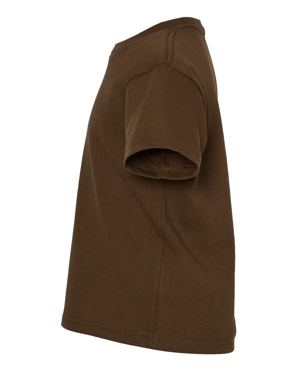 Left View of Brown Toddler Cotton Jersey Tee - 3301T