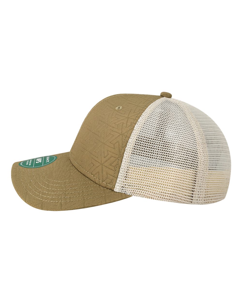 Left View of Brown Z - Quilted Mid-Pro Snapback Trucker Cap - MPS