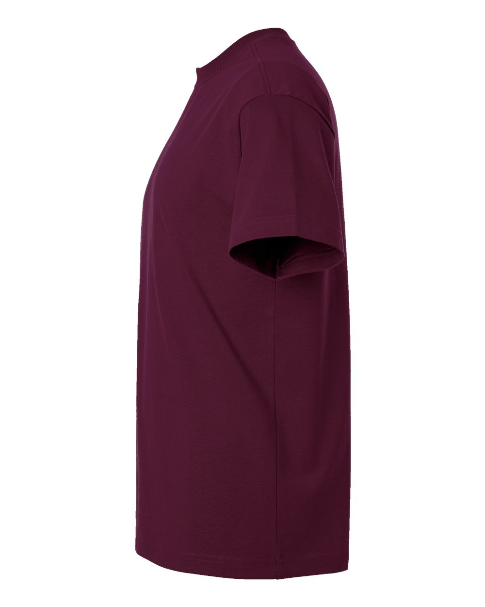 Left View of Burgundy Super Heavyweight Tee - 9001