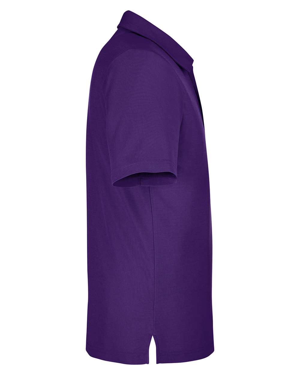 Left View of Campus Purple Men's Fusion ChromaSoft™ Pique Polo - CE112