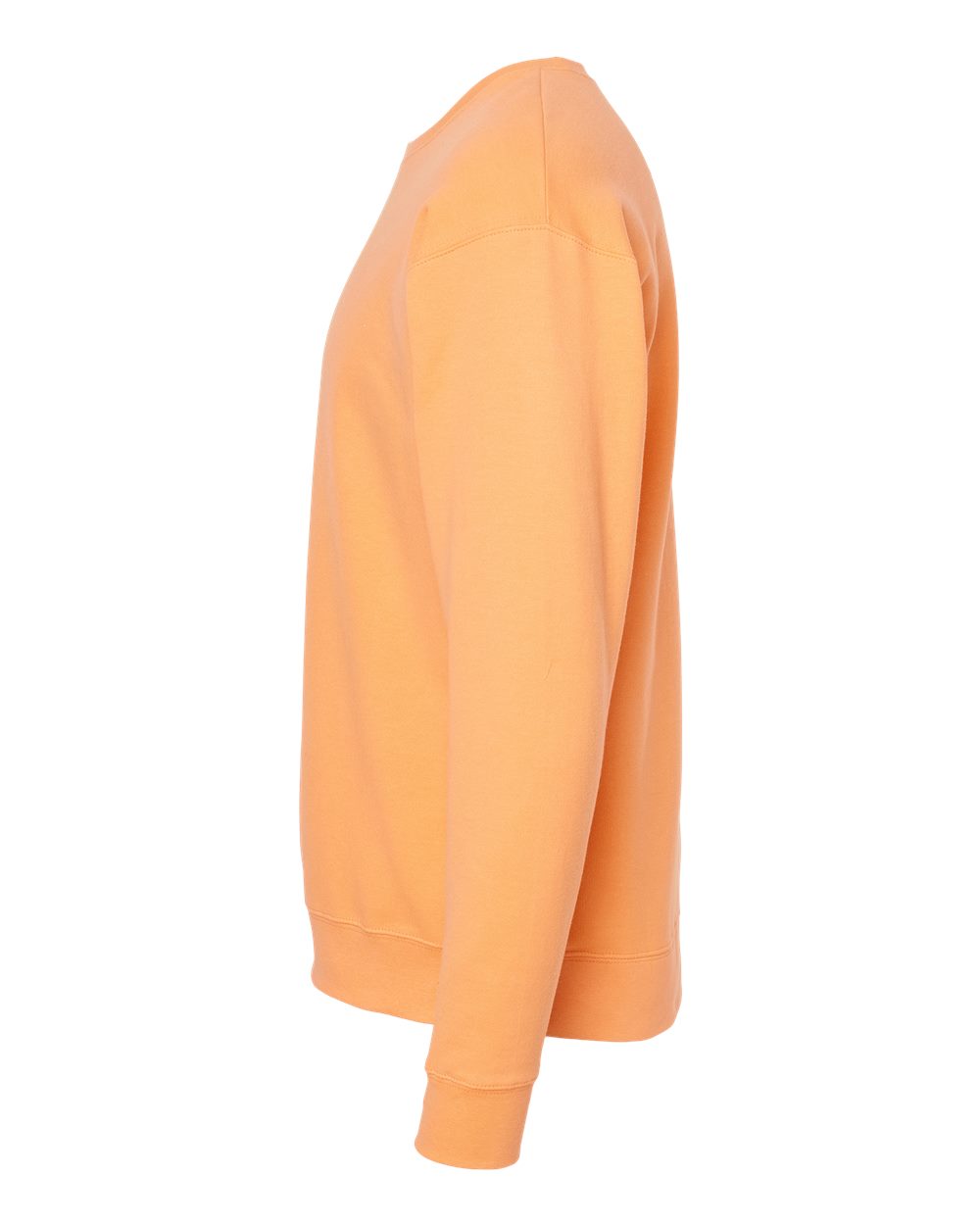 Left View of Cantaloupe Fleece Crewneck Sweatshirt - 340