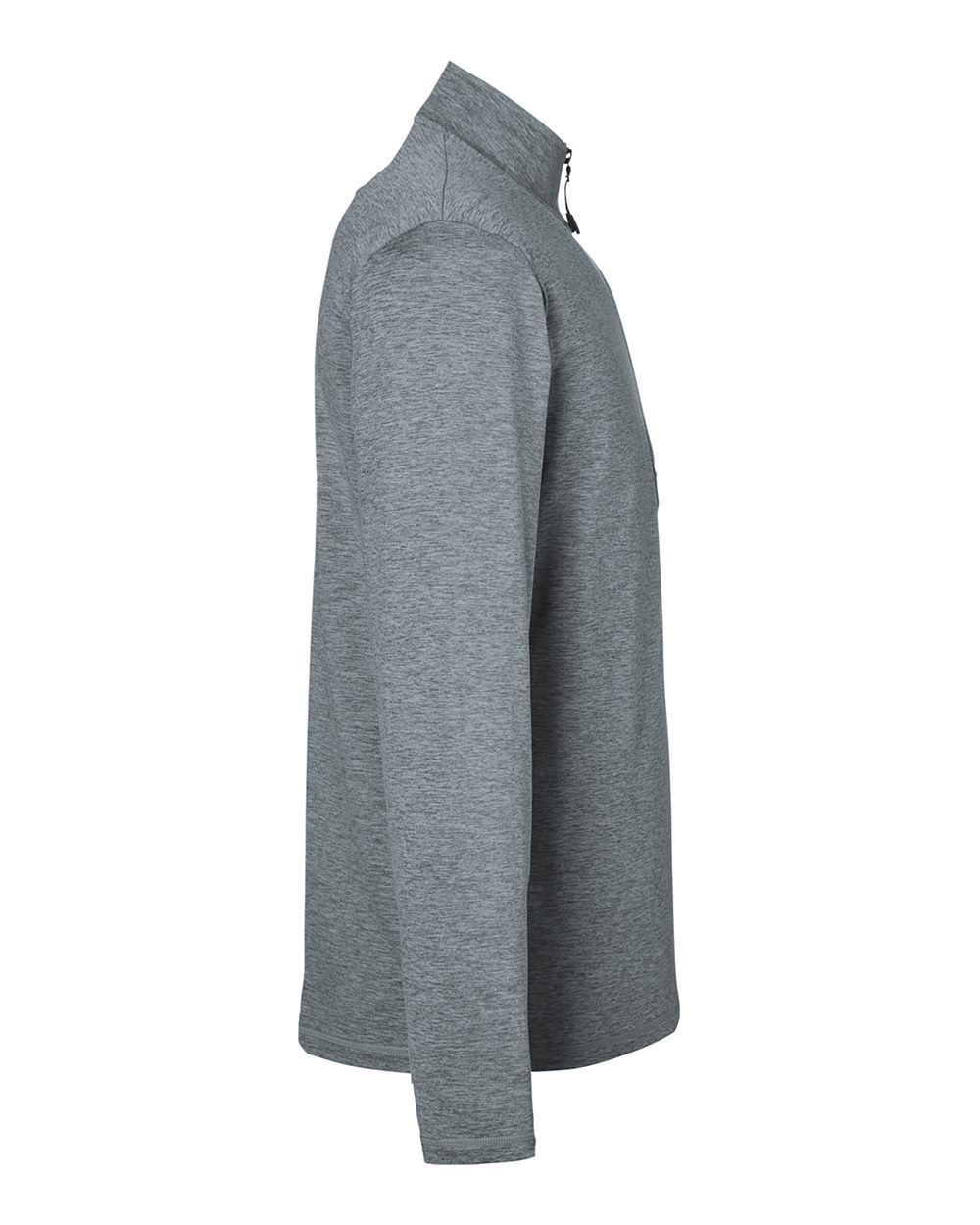 Rear View of Carbon Marble Marbled Jersey Fairway Quarter-Zip Pullover - MDP1772