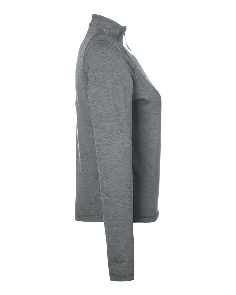 Left View of Carbon Marble Women's Marbled Jersey Fairway Quarter-Zip Pullover - PDP8023
