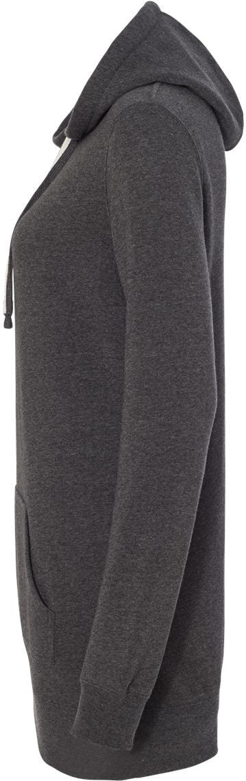 Left View of Carbon Women’s Special Blend Hooded Sweatshirt Dress - PRM65DRS