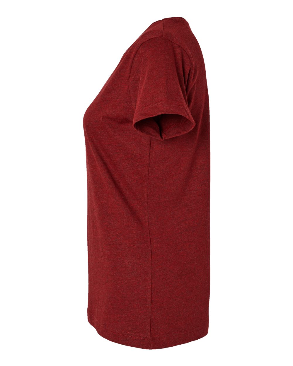 Left View of Cardinal Blackout Women's Fine Jersey Tee - 3516