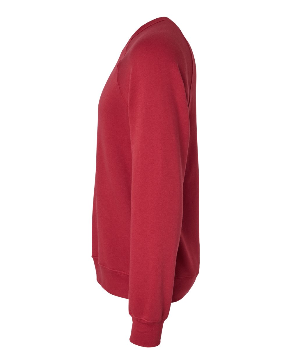 Left View of Cardinal Sponge Fleece Raglan Crewneck Sweatshirt - 3901