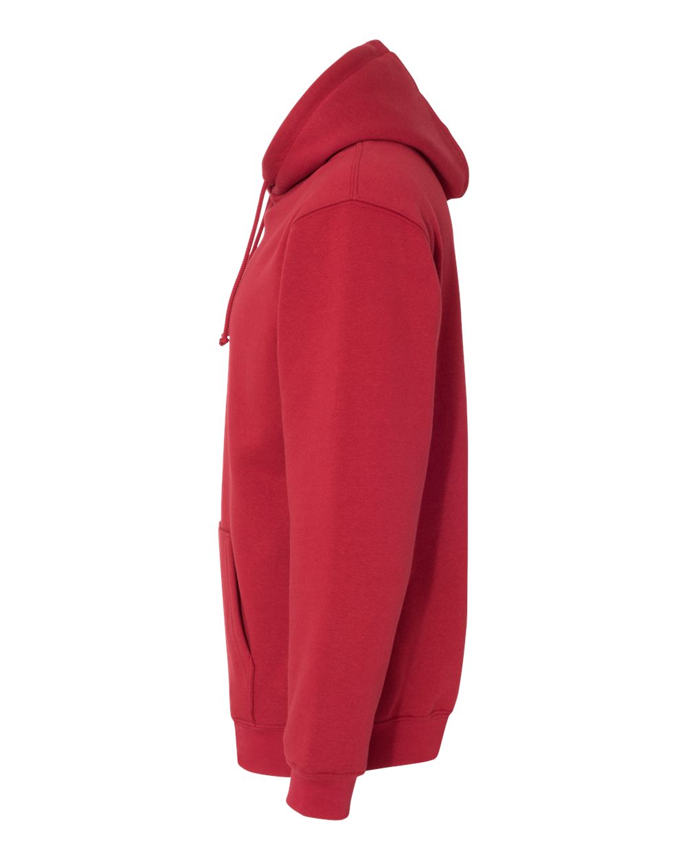 Left View of Cardinal USA-Made Hooded Sweatshirt - 960
