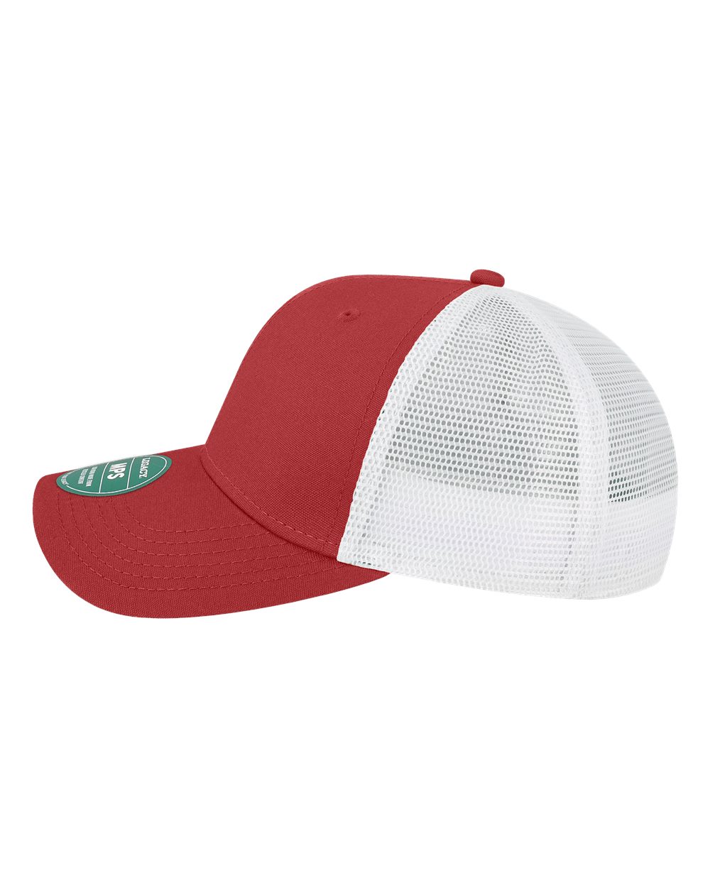 Left View of Cardinal/ White Mid-Pro Snapback Trucker Cap - MPS