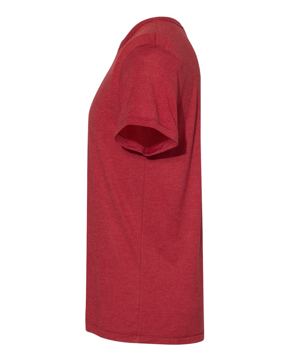 Left View of Carmine Red Triblend Modal Triblend T-Shirt - MO100