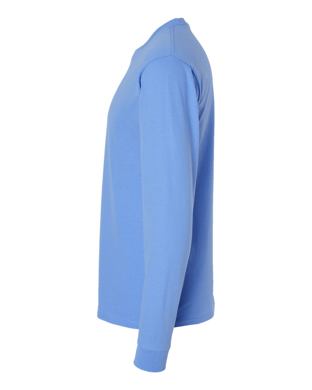 Left View of Carolina Blue Essential-T Long Sleeve T-Shirt - 5286