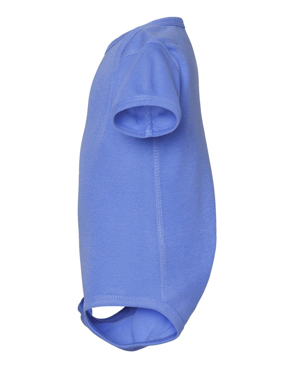 Left View of Carolina Blue Infant Baby Rib Bodysuit - 4400