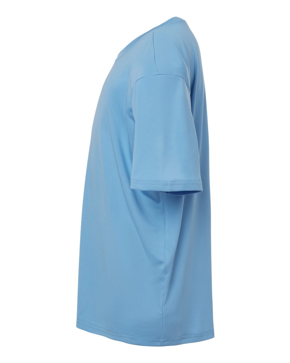 Left View of Carolina Blue Pro-Lock Youth Performance T-Shirt - 48000Y