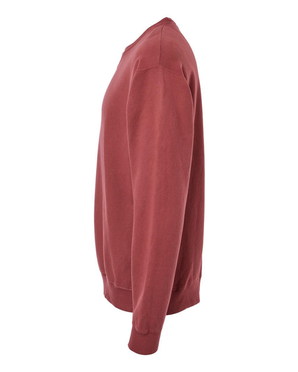 Left View of Cayenne Garment-Dyed Crewneck Sweatshirt - GDH400