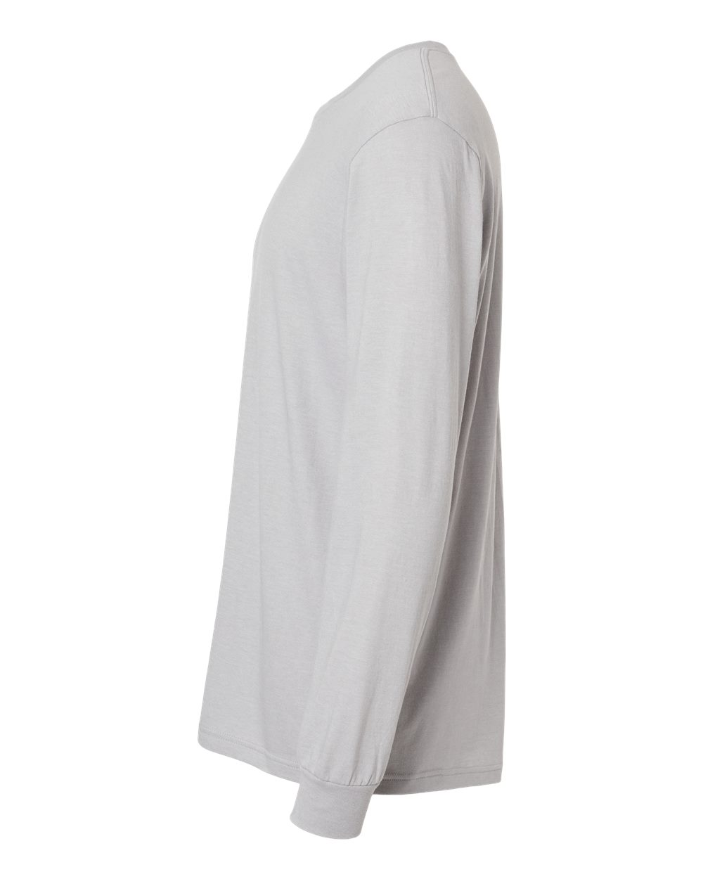 Left View of Cement Softstyle® CVC Long Sleeve T-Shirt - 64440CVC