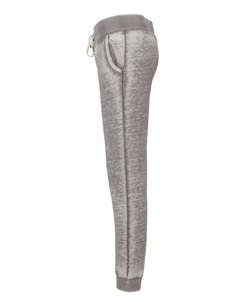 Left View of Cement Women’s Vintage Zen Fleece Joggers - 8944