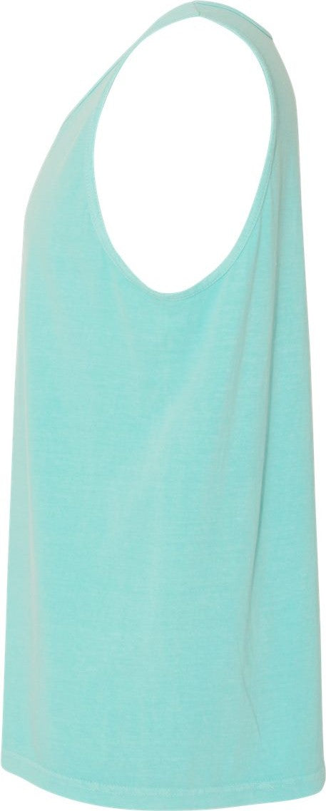 Left View of Chalky Mint Garment-Dyed Heavyweight Tank Top - 9360