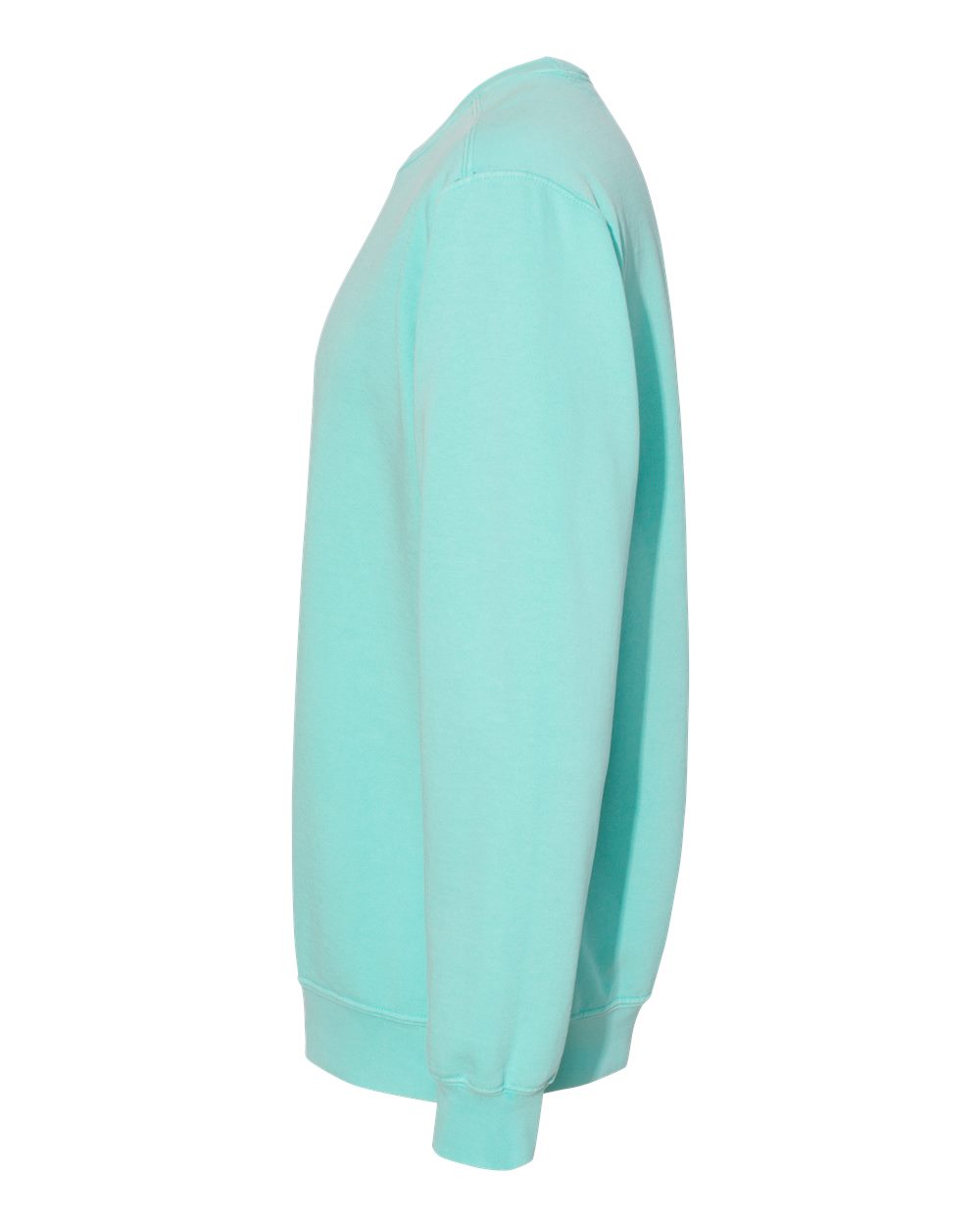 Left View of Chalky Mint Garment-Dyed Sweatshirt - 1566
