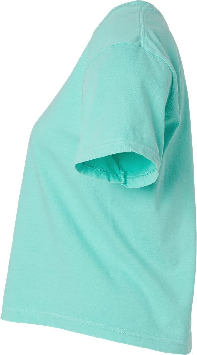 Left View of Chalky Mint Women's Heavyweight Boxy T-Shirt - 3023CL