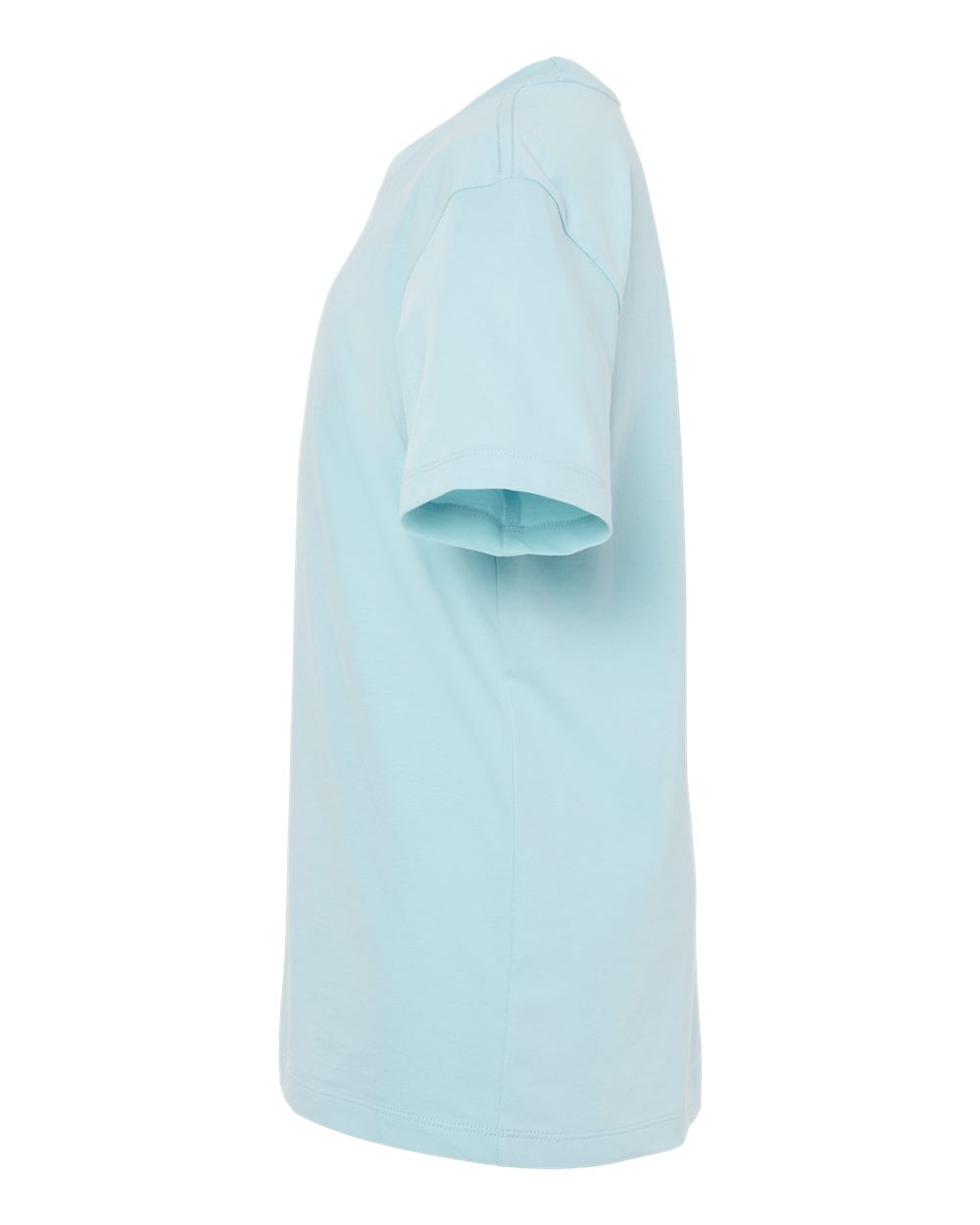 Left View of Chambray Youth Organic T-Shirt - 402