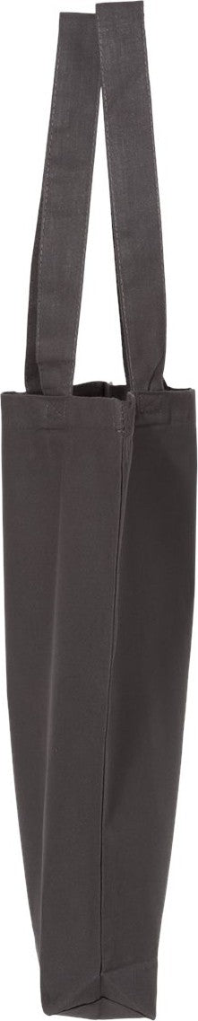 Left View of Charcoal 12L Economical Tote - QTBG