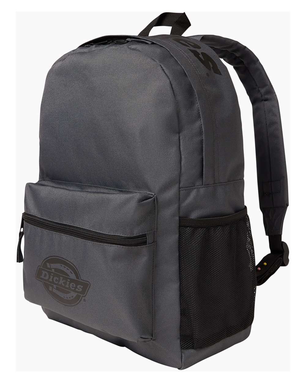 Left View of Charcoal 23L Basic Double Logo Backpack - DZ22B