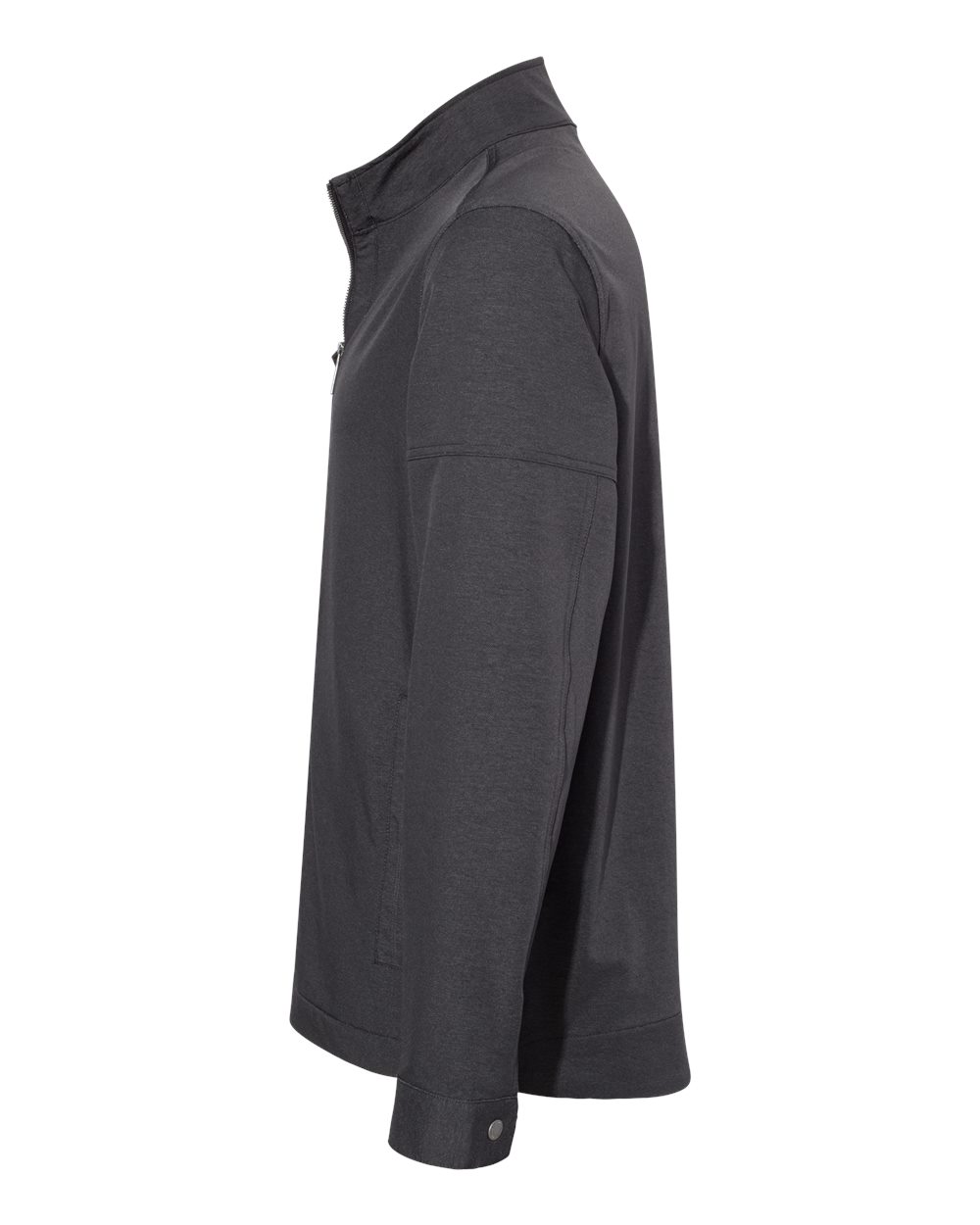Left View of Charcoal Ace Woven Stretch Soft Shell Jacket - 5327