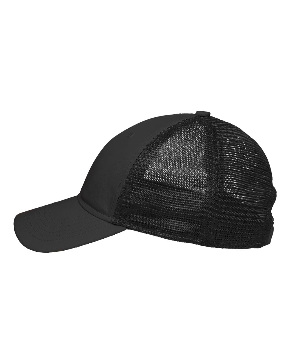 Left View of Charcoal/ Black Mesh Dad Hat Fit - SP1750