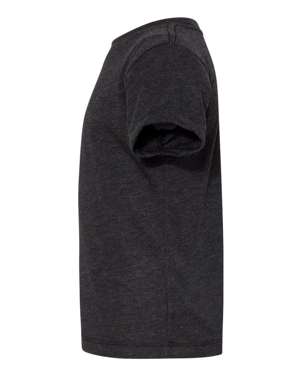 Left View of Charcoal Black Triblend Toddler Triblend Tee - 3413T