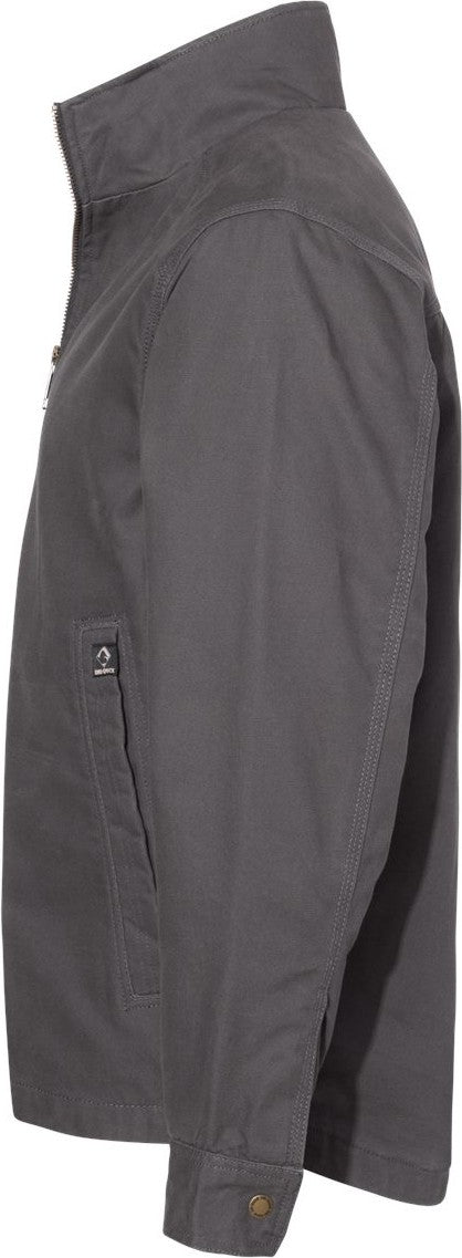 Left View of Charcoal Endeavor Canyon Cloth™ Canvas Jacket with Sherpa Lining - 5037