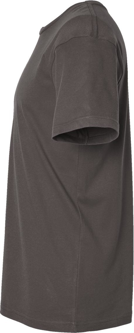 Left View of Charcoal Fine Jersey Tee - 6901