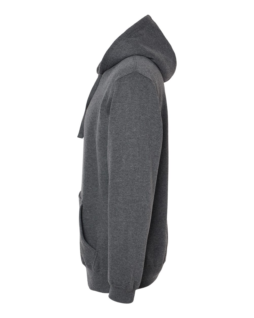 Left View of Charcoal Heather Tailgate Hooded Sweatshirt - 8815
